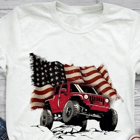 Gildan Shirts Jeep T Shirt Jeep American Flag Jeep Tee Shirts